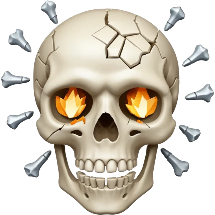 Explode skeleton head emoji