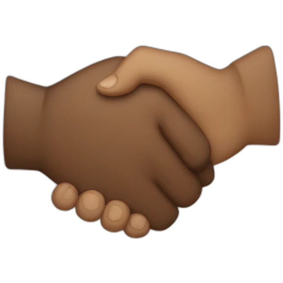 manly bro handshake, no characters, just hands emoji