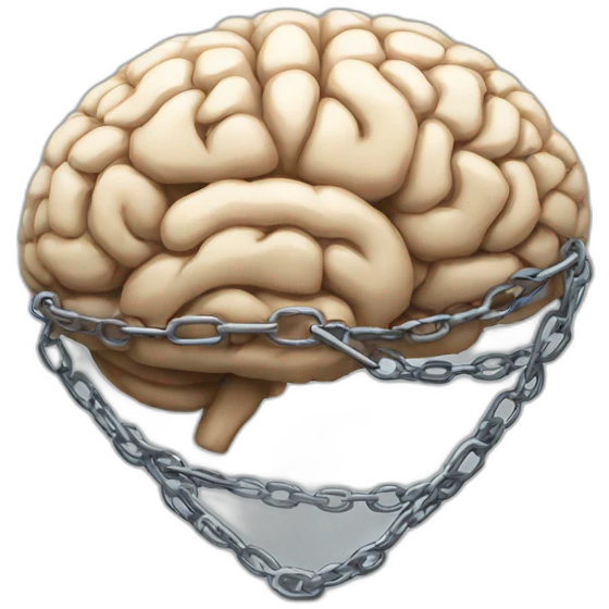 chained brain emoji
