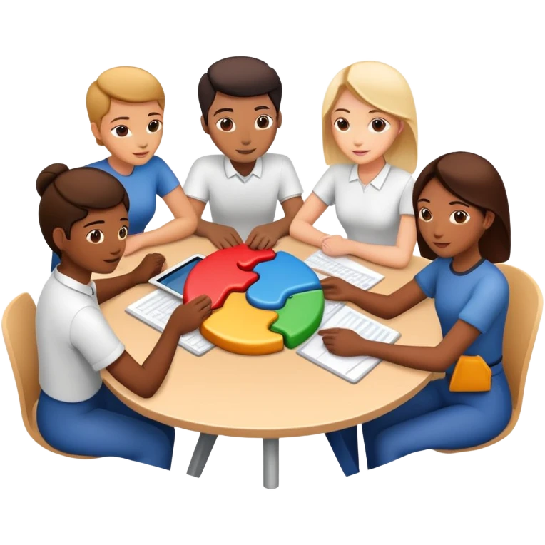 A group of people working together as a team emoji