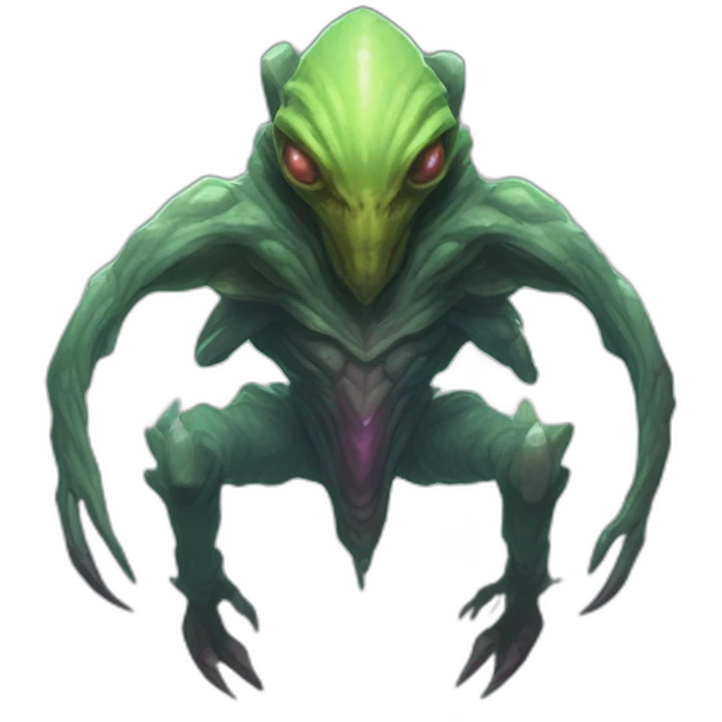 alien creature scifi roguelike rpg style inspired by slay thee spire monster desing for in-game use emoji