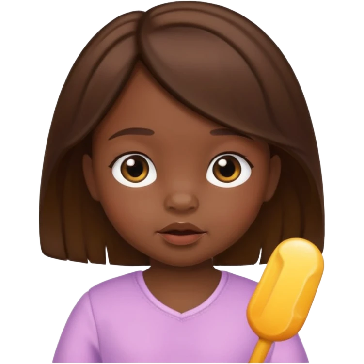 Boss black girl baby with brown hair  emoji