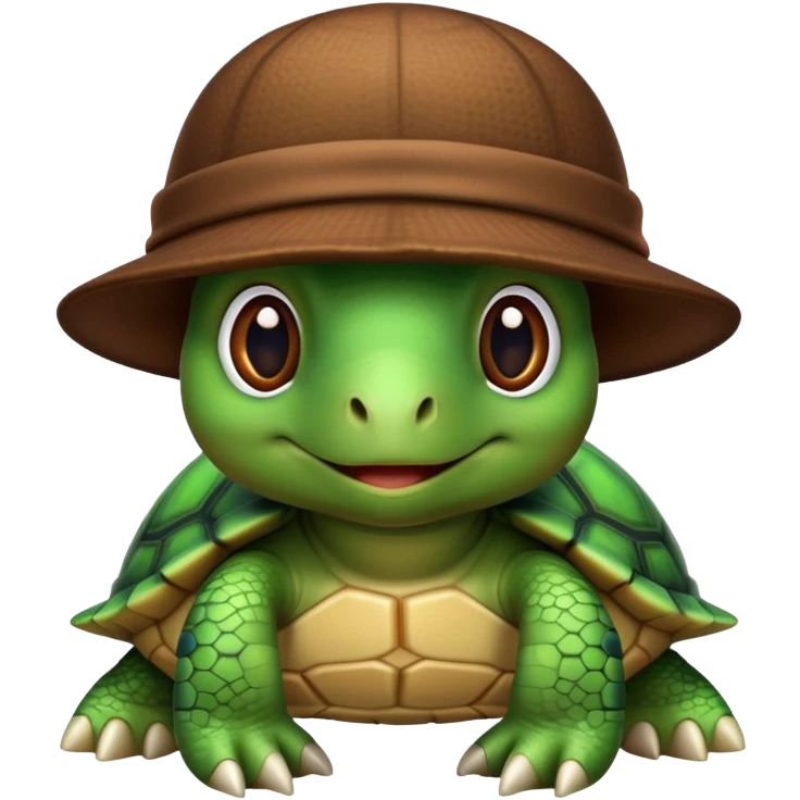 turtle with hat emoji