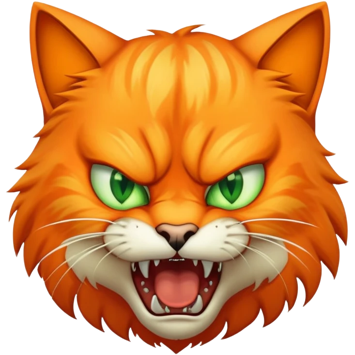 angry ferocious cats emoji
