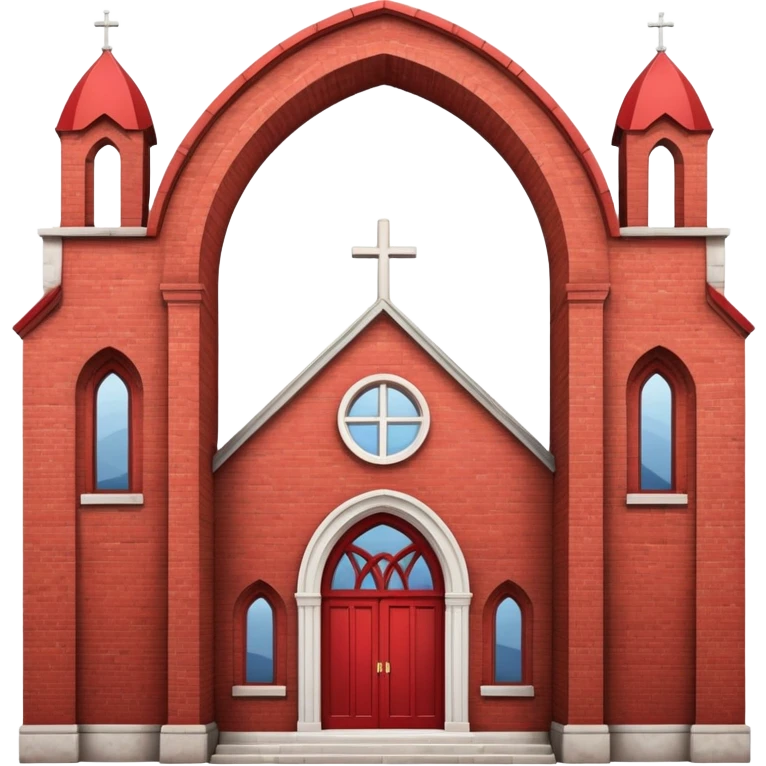 romantic red church  emoji