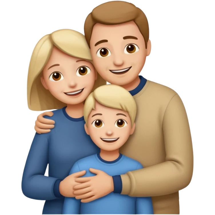 emoji de abrazar a papa y mama emoji