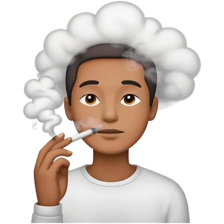 Stoner exhaling emoji