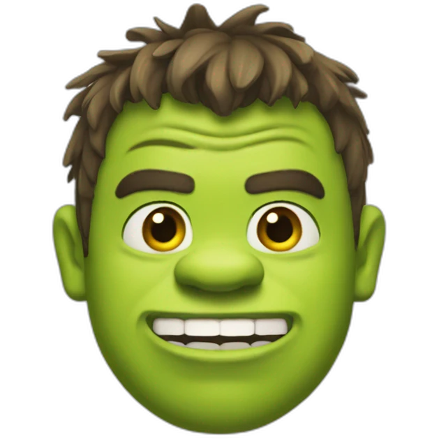 Shrek with green boxers emoji