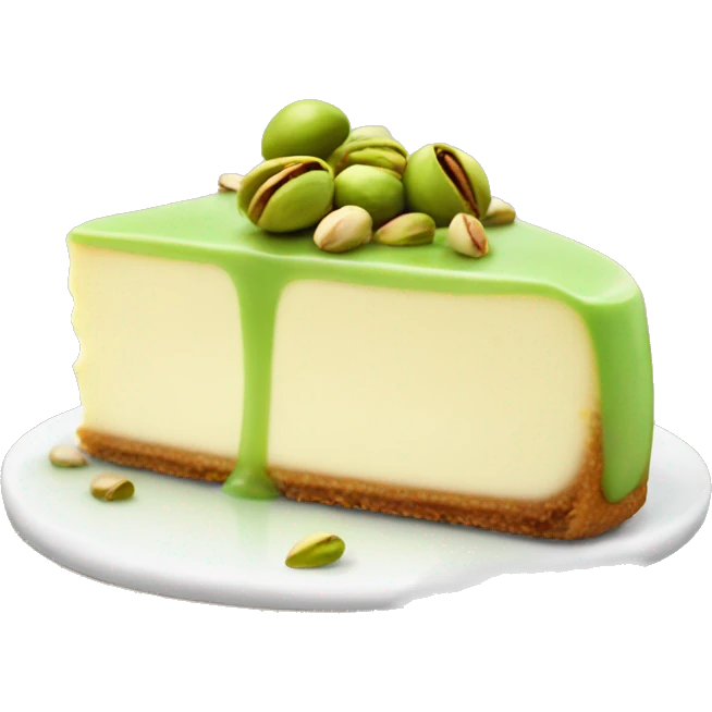 cheesecake with pistachio  emoji