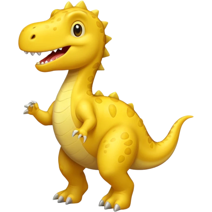 Yellow dino dancing emoji