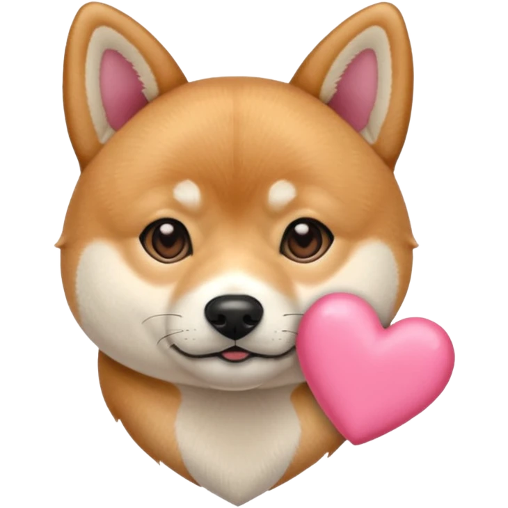 Shiba Jasper two pink hearts emoji