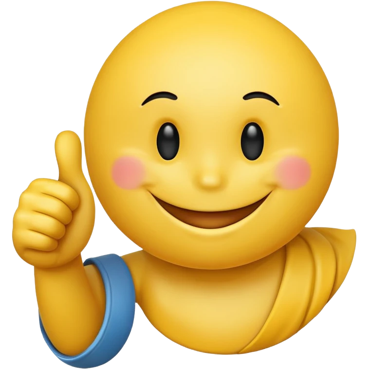 smiley face holding a thumbs up emoji