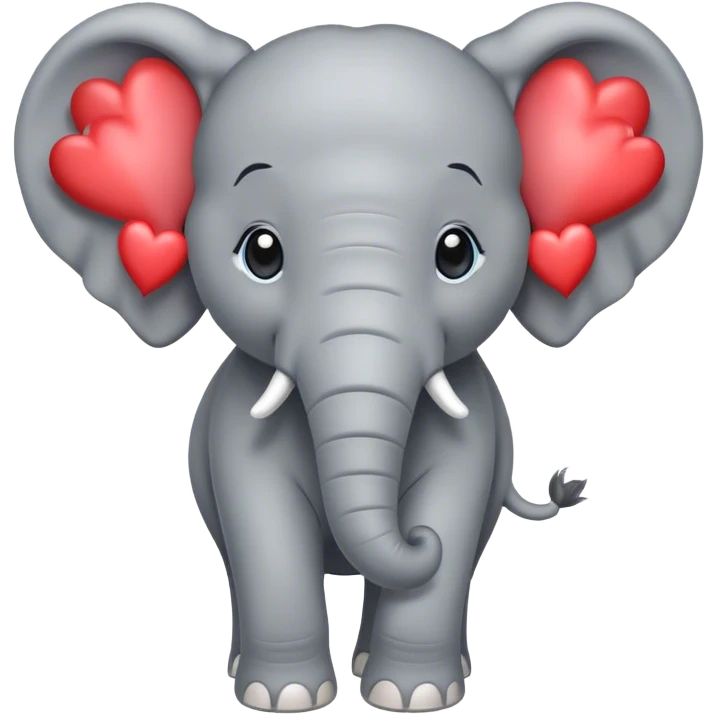 Elephant with hearts  emoji