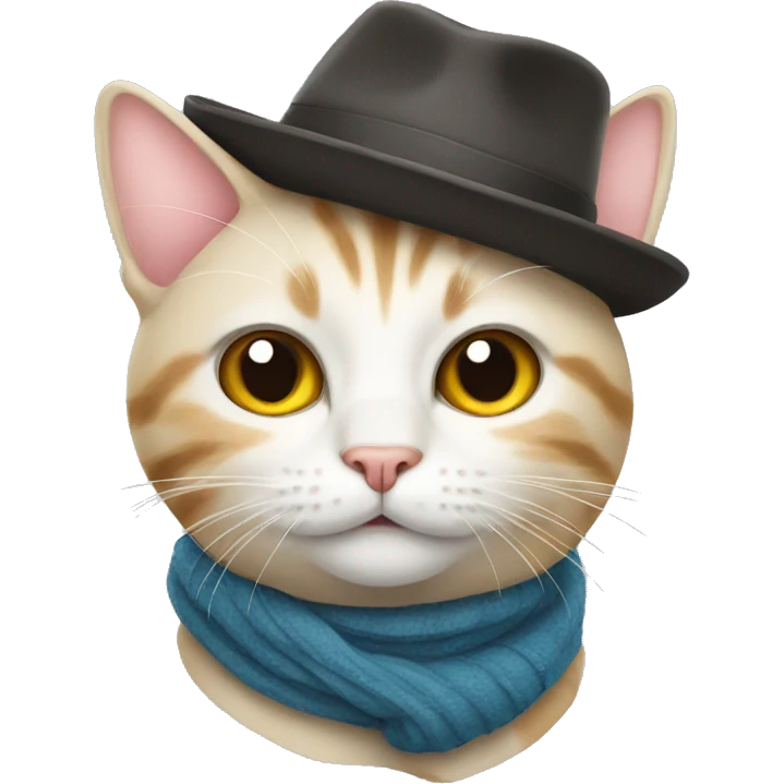 Cat wearing a hat emoji