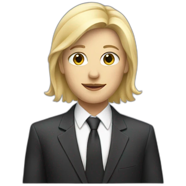 blonde person in suit emoji