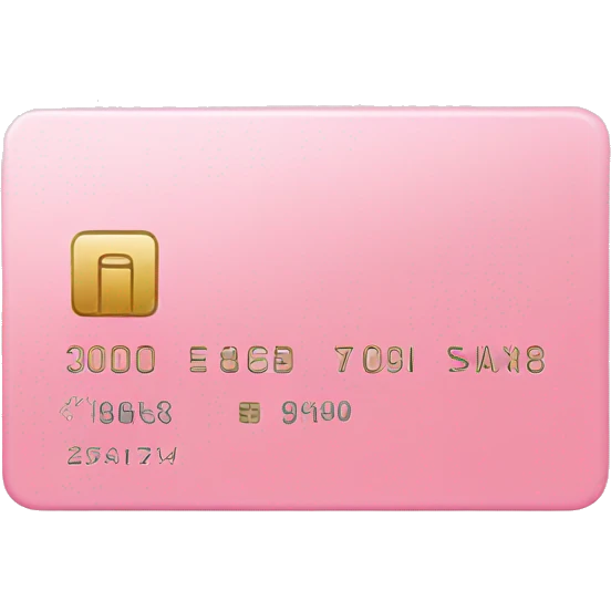 Light pink credit card emoji