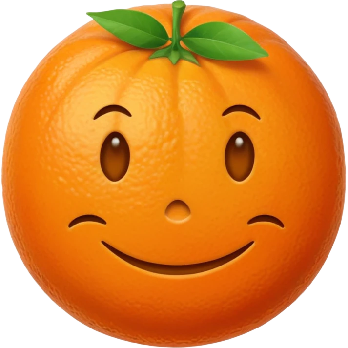 flat clementine emoji