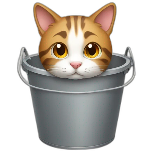 Cat in bucket emoji
