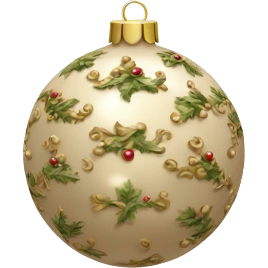 Christmas tree rococo beige  bauble emoji