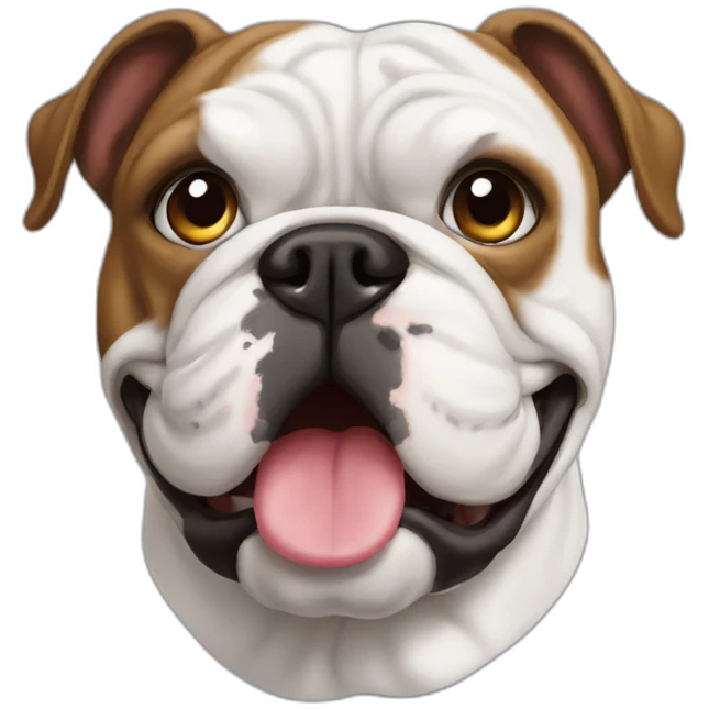 Brun bulldog anglais emoji