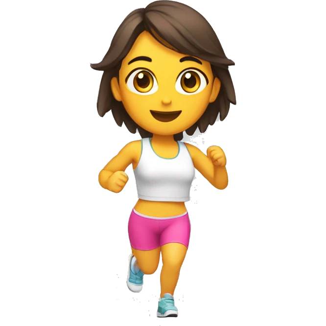 Chica haciendo ejercicio emoji