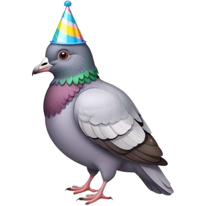 Pigeon with party hat  emoji