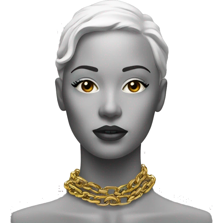 mannequin with gold chain emoji