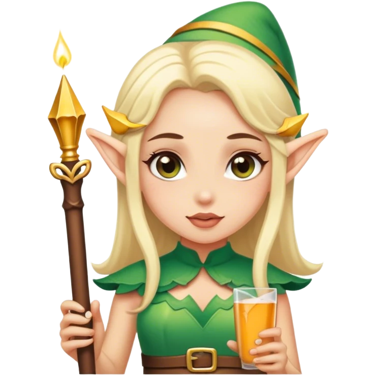 Girl with elf bar emoji
