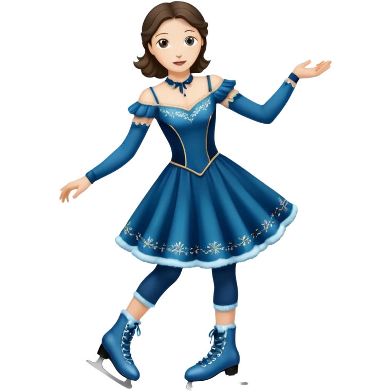 Victorian ice skater emoji
