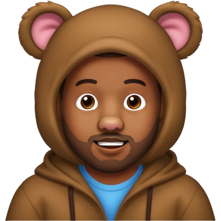 kanye west bear man bear ears man face emoji