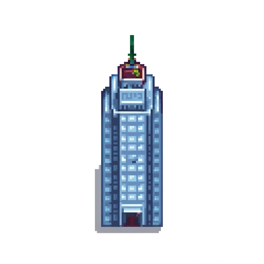simple iconic skyscraper building with windows emoji