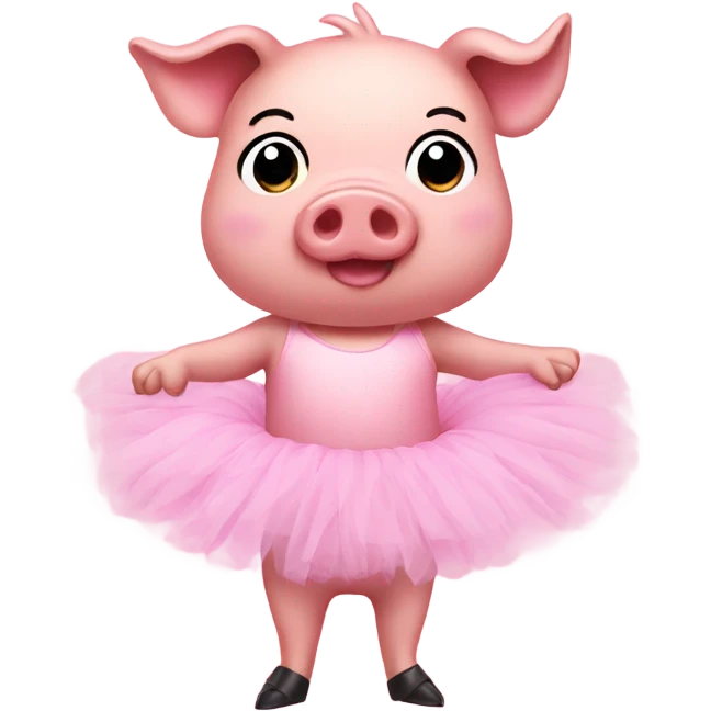 Pig with tutu emoji