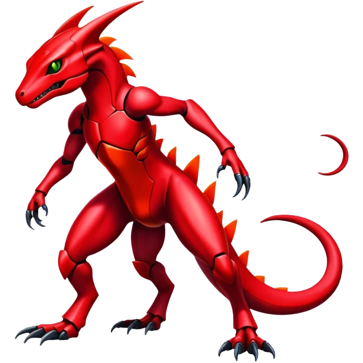 Shiny Exotic Edgy Badass Gothic Cool epic Salandit-Genesect-Koraidon-Fakémon-hybrid-creature (full body)  emoji