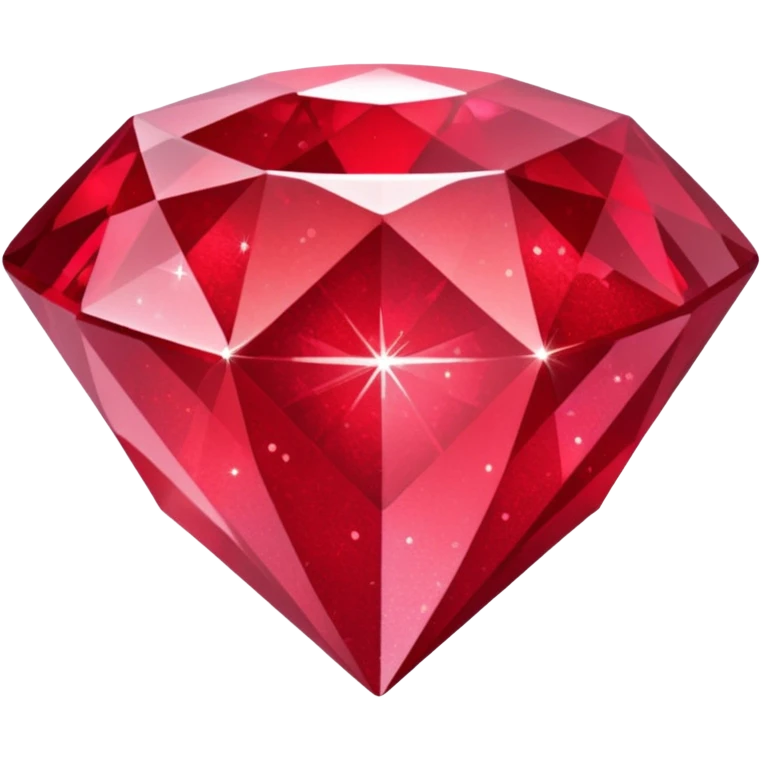 red glitter diamond emoji