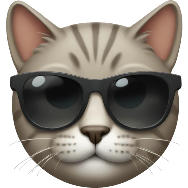 Cat with sunglasses emoji