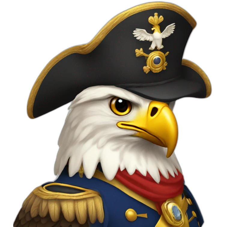 golden imperial eagle with napoleon tricorne hat emoji