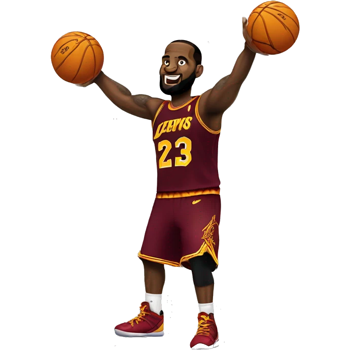 LeBron juggling emoji