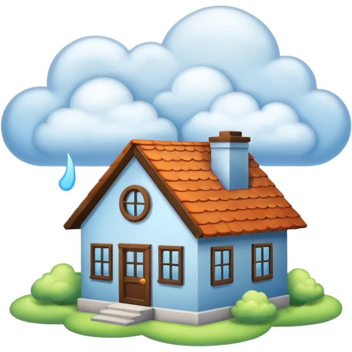 house made of clouds material  emoji