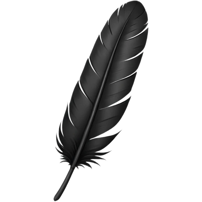 small black feather emoji
