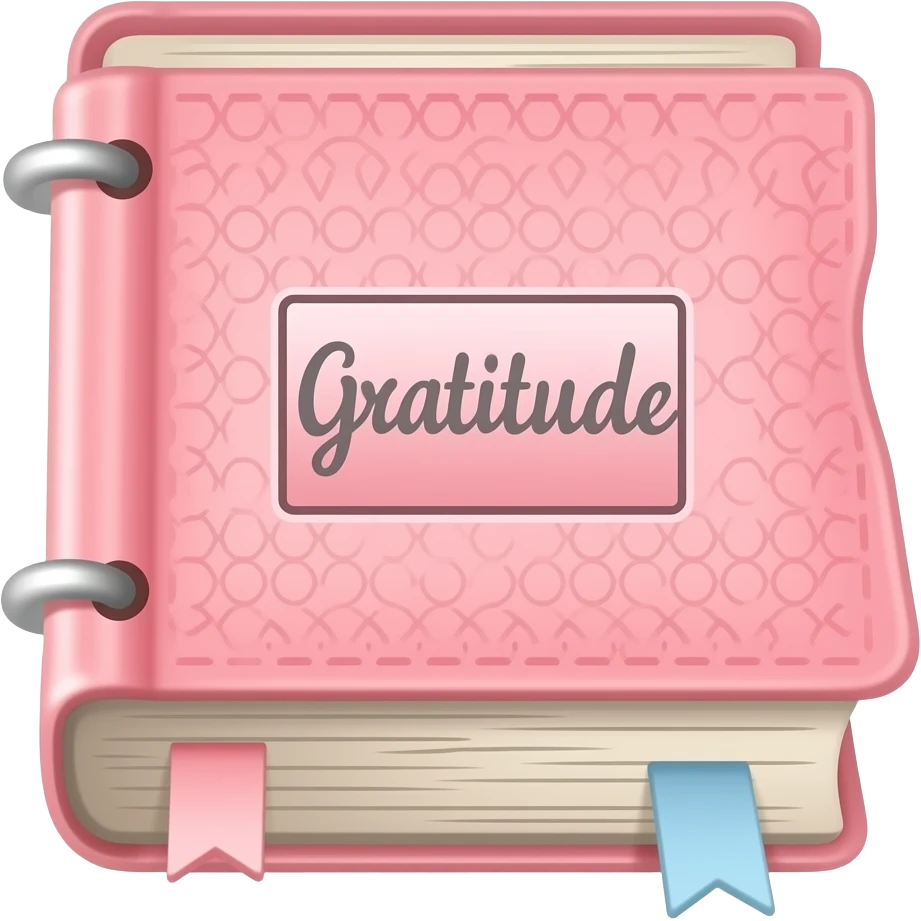 Create a pink The Gratitude Journal emoji