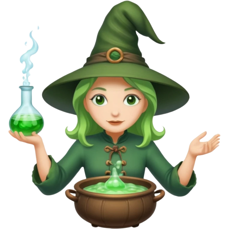 green witch cooking potion emoji