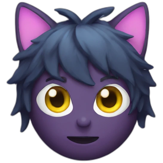 cold dead demon with cat ears emoji
