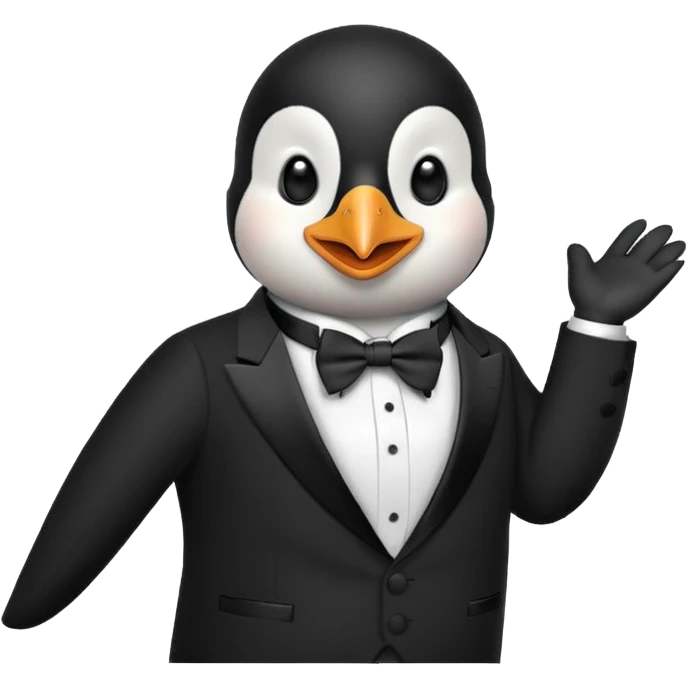 Pingouin chanteur emoji