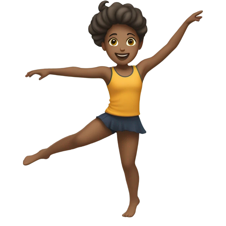 Girl doing cartwheel emoji