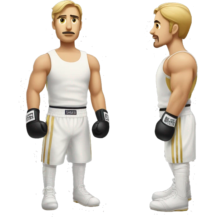 Boxeador blanco y rubio emoji