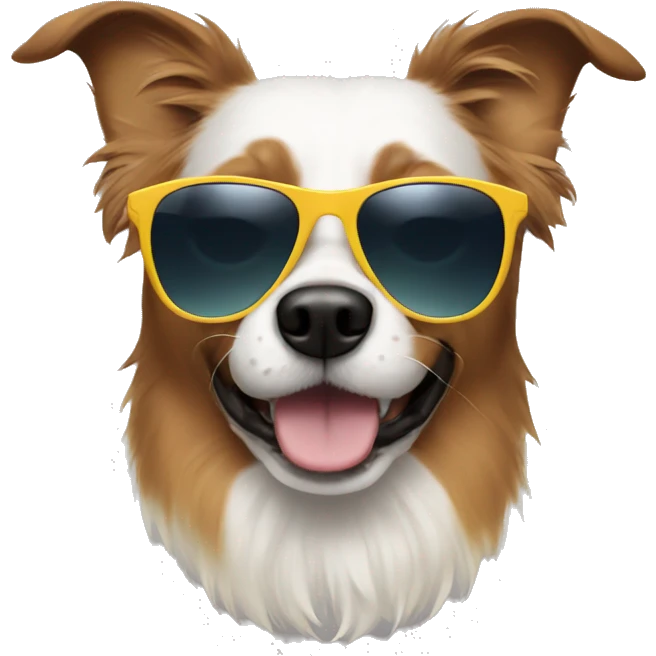 Dog wearing  sunglasses  emoji