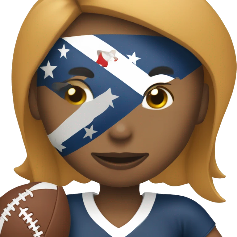 girl with a ball of flag football emoji