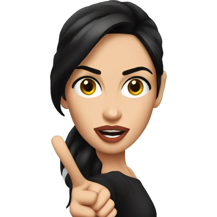 Megan fox pointing on you emoji