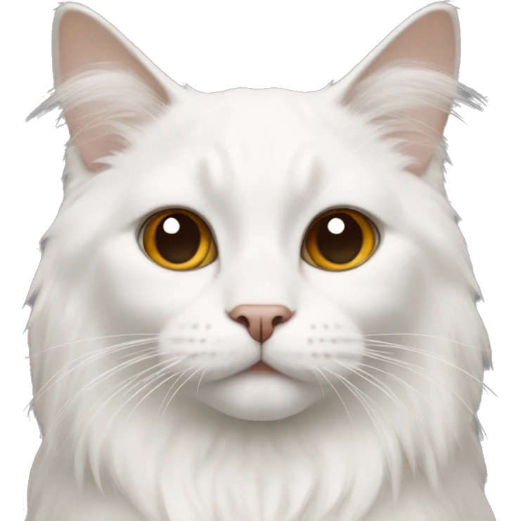 White ragdoll cat with brown ears emoji