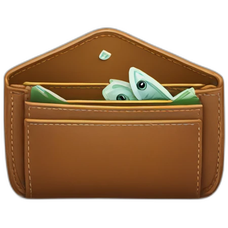 empty wallet with fly emoji